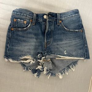 Levi blue jean shorts